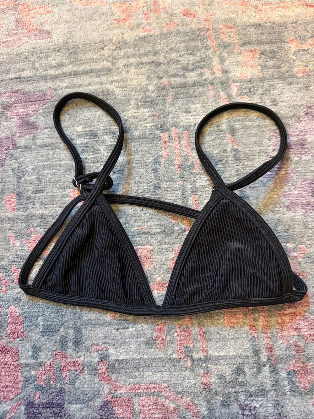 Planet Blue Black triangle swimwear top